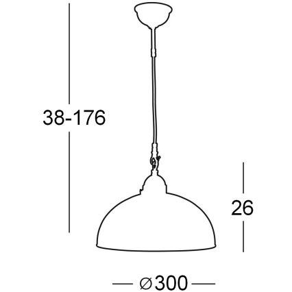 Kolarz 731.30.26 - Candelabro suspenso NONNA 1xE27/75W/230V