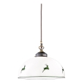 Kolarz 731.32.102 - Candeeiro suspenso NONNA 1xE27/75W/230V diâmetro 36 cm veado verde