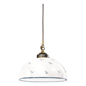 Kolarz 731.32.19 - Candeeiro suspenso NONNA 1xE27/75W/230V diâmetro 36 cm azul