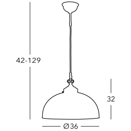 Kolarz 731.32.55 - Candelabro suspenso NONNA 1xE27/75W/230V