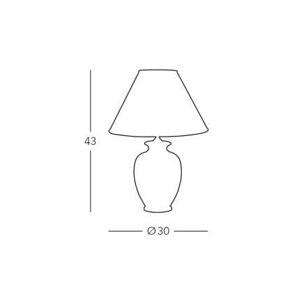 Kolarz 731.70W - Candeeiro de mesa NONNA 1xE27/100W/230V branco