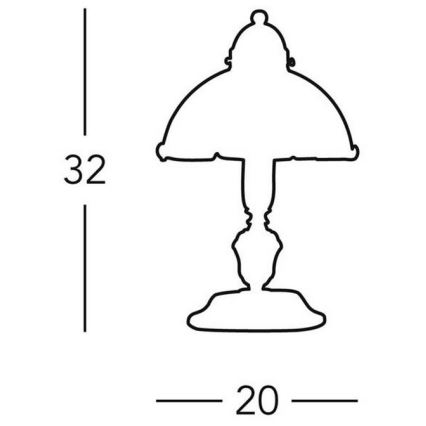 Kolarz 731.73.53 - Candeeiro de mesa NONNA 1xE14/60W/230V