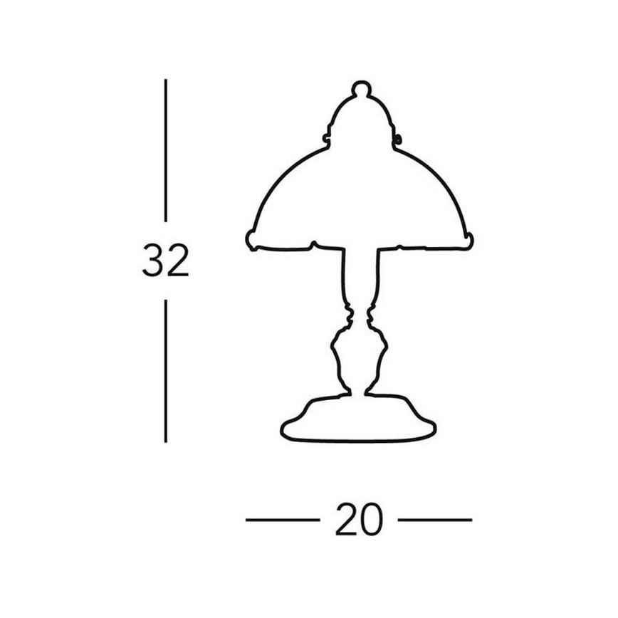 Kolarz 731.73.53 - Candeeiro de mesa NONNA 1xE14/60W/230V