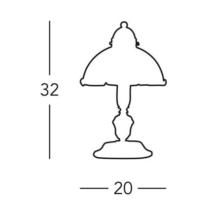 Kolarz 731.73.70 - Candeeiro de mesa NONNA 1xE14/60W/230V