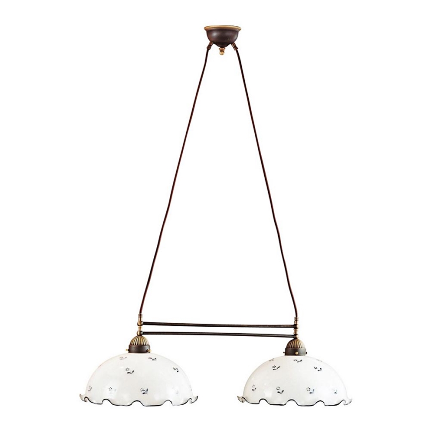 Kolarz 731.82.25 - Candelabro suspenso NONNA 2xE27/75W/230V azul