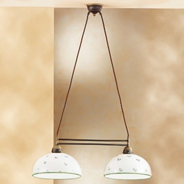 Kolarz 731.82.27 - Candeeiro suspenso NONNA 2xE27/75W/230V verde