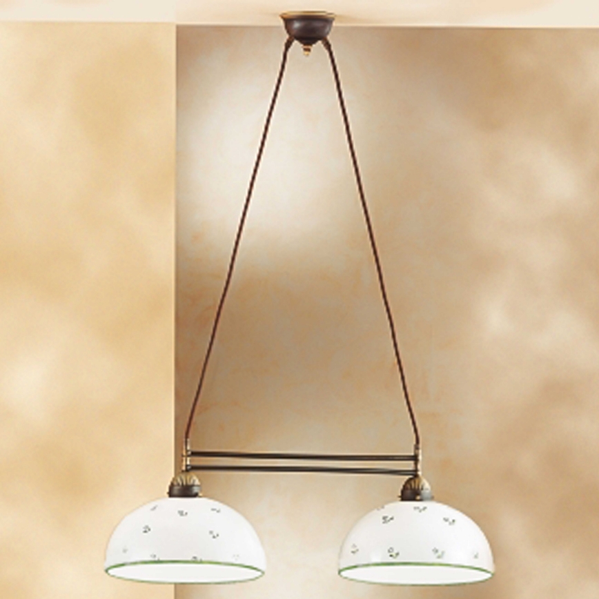 Kolarz 731.82.27 - Candeeiro suspenso NONNA 2xE27/75W/230V verde