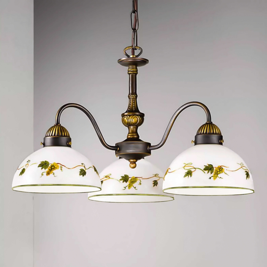 Kolarz 731.83.122 - Candeeiro suspenso NONNA 3xE27/75W/230V uvas