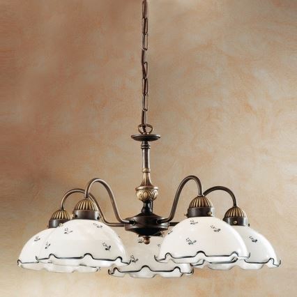 Kolarz 731.85.17 - Candelabro suspenso NONNA 5xE27/75W/230V azul