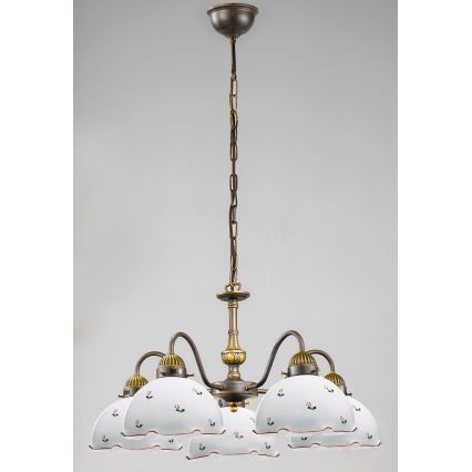 Kolarz 731.85.70 - Candelabro suspenso NONNA 5xE27/75W/230V