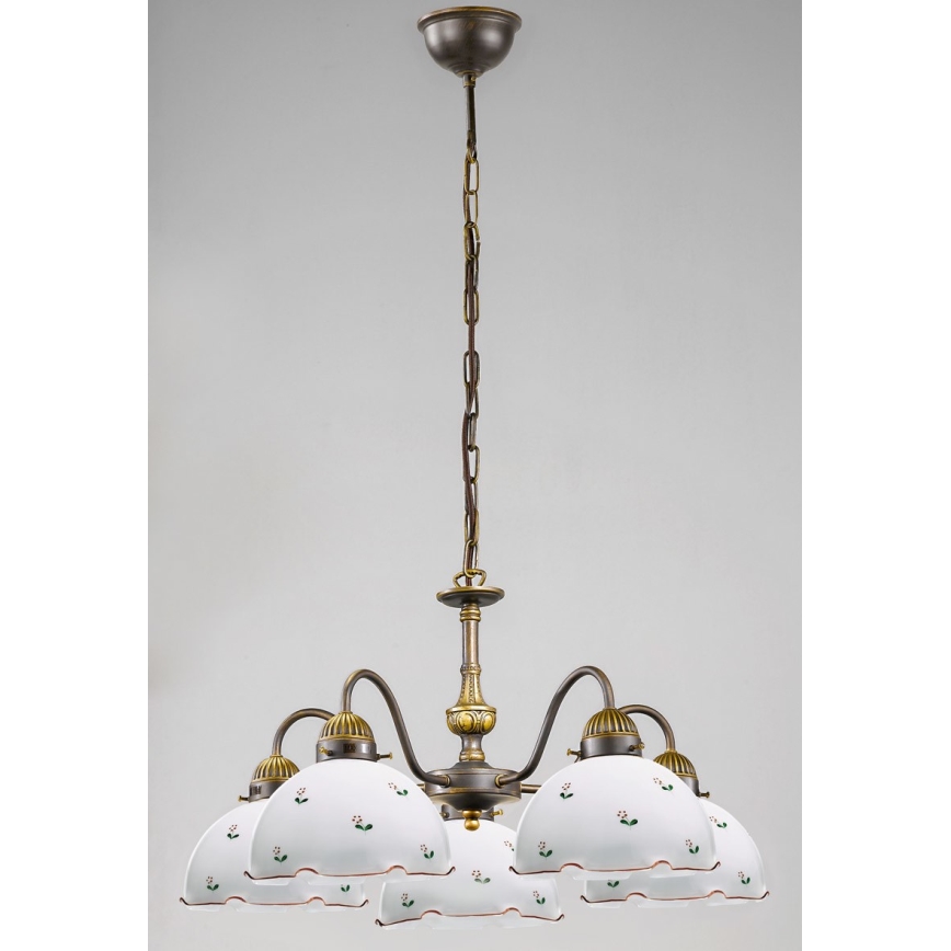 Kolarz 731.85.70 - Candelabro suspenso NONNA 5xE27/75W/230V