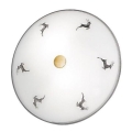 Kolarz 731.U12.4.133- Iluminação de teto NONNA 2xE14/60W/230V diâmetro 32 cm cinzento/latão