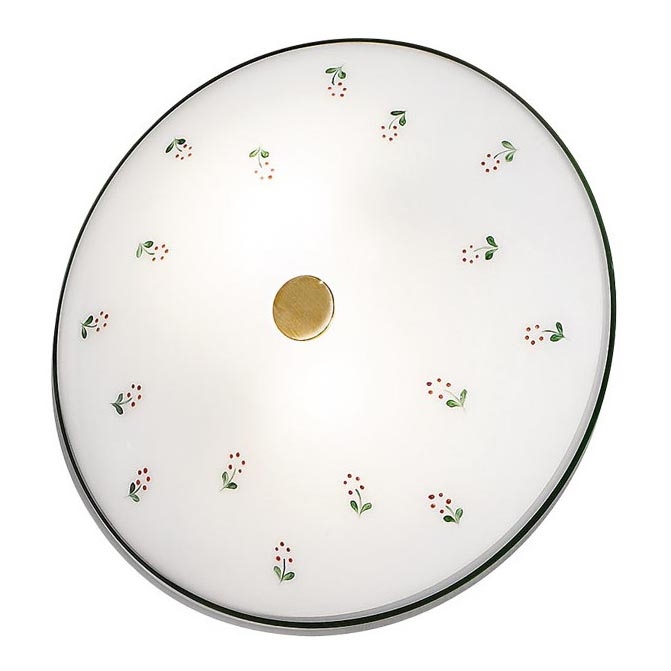 Kolarz 731.U12.4.70- Iluminação de teto NONNA 2xE14/60W/230V diâmetro 32 cm verde/latão