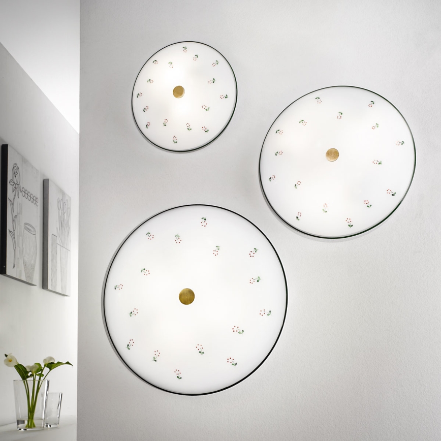 Kolarz 731.U12.4.70- Iluminação de teto NONNA 2xE14/60W/230V diâmetro 32 cm verde/latão