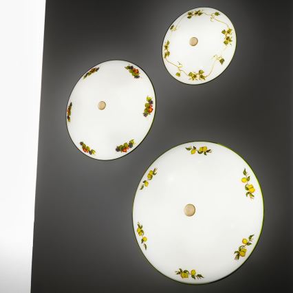 Kolarz 731.U13.4.113-Iluminação de teto NONNA 3xE27/60W/230V diâmetro 42 cm uvas/morangos