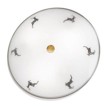 Kolarz 731.U13.4.133- Iluminação de teto NONNA 3xE27/60W/230V diâmetro 42 cm cinzento/latão