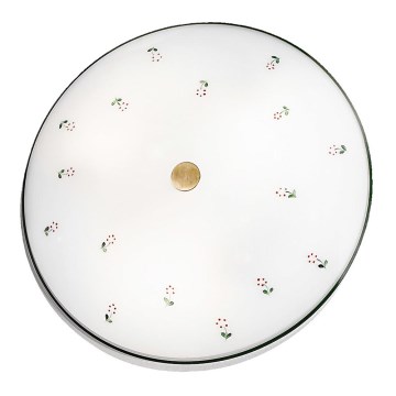 Kolarz 731.U13.4.70- Iluminação de teto NONNA 3xE27/60W/230V diâmetro 42 cm verde/latão