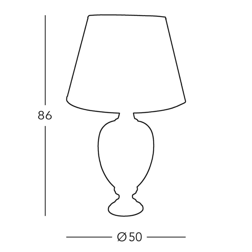 Kolarz 780.71 - Candeeiro de mesa DAUPHIN 1xE27/100W/230V