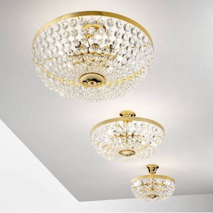 Kolarz 960.16K.3 - Candelabro suspenso de cristal VALERIE 6xE14/40W/230V 24K dourado