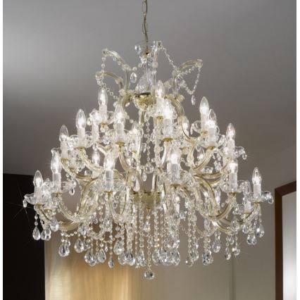Kolarz 960.812+12+6 - Candelabro suspenso de cristal VALERIE 30xE14/40W/230V