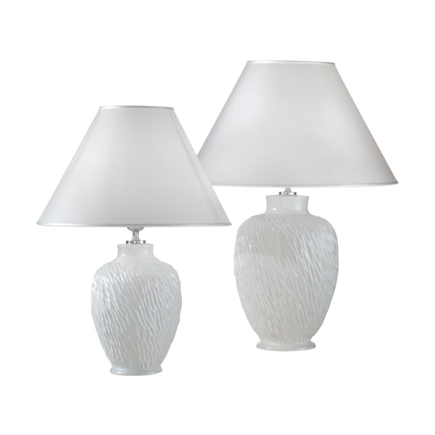 Kolarz A1340.71 - Candeeiro de mesa  CHIARA 1xE27/100W/230V branco, d. 40 cm