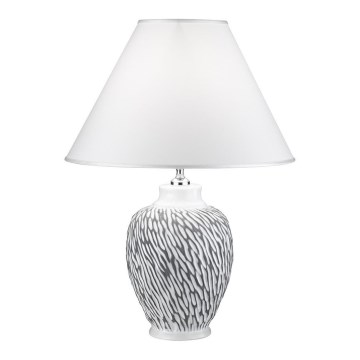 Kolarz A1340.71.Gr - Candeeiro de mesa  CHIARA 1xE27/100W/230V branco/cinzento d. 40 cm