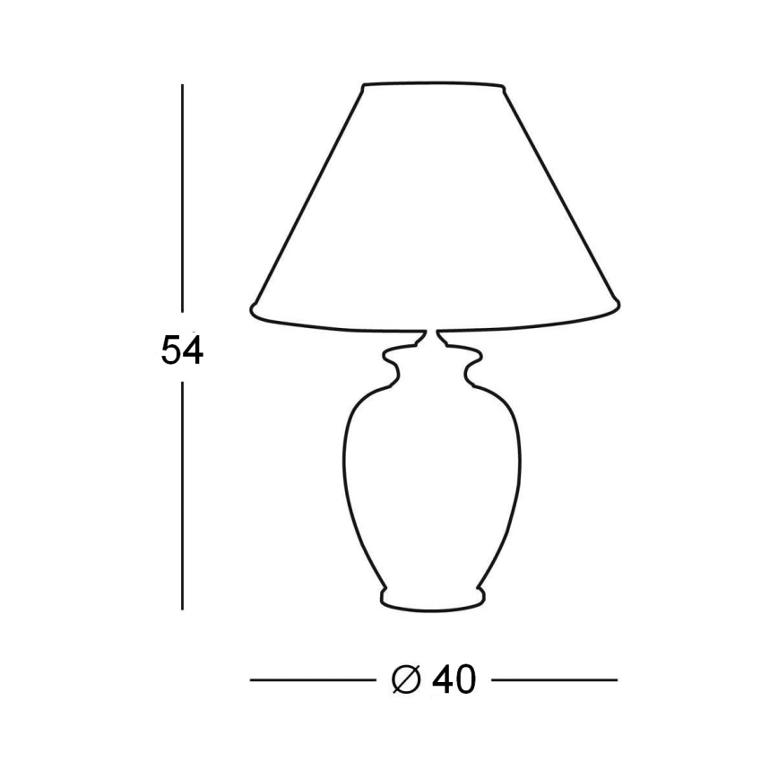 Kolarz A1340.71.Gr - Candeeiro de mesa  CHIARA 1xE27/100W/230V branco/cinzento d. 40 cm