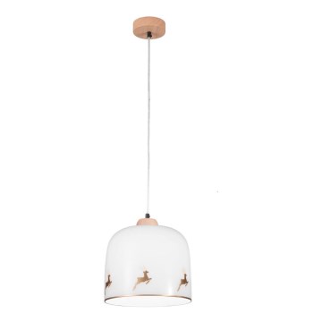 Kolarz A1352.31.Au.100 - Candelabro suspenso NONNA 1xE27/60W/230V veado carvalho/branco/dourada