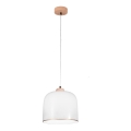 Kolarz A1352.31.Au - Candelabro suspenso NONNA 1xE27/60W/230V carvalho/branco/dourada