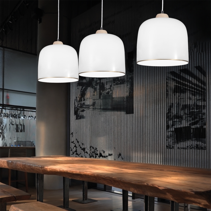 Kolarz A1352.31.Au - Candelabro suspenso NONNA 1xE27/60W/230V carvalho/branco/dourada