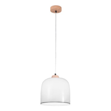 Kolarz A1352.31.Gr - Candelabro suspenso NONNA 1xE27/60W/230V carvalho/branco/cinzento