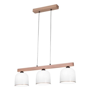 Kolarz A1352.83.Au - Candelabro suspenso NONNA 3xE27/60W/230V carvalho/branco/dourada