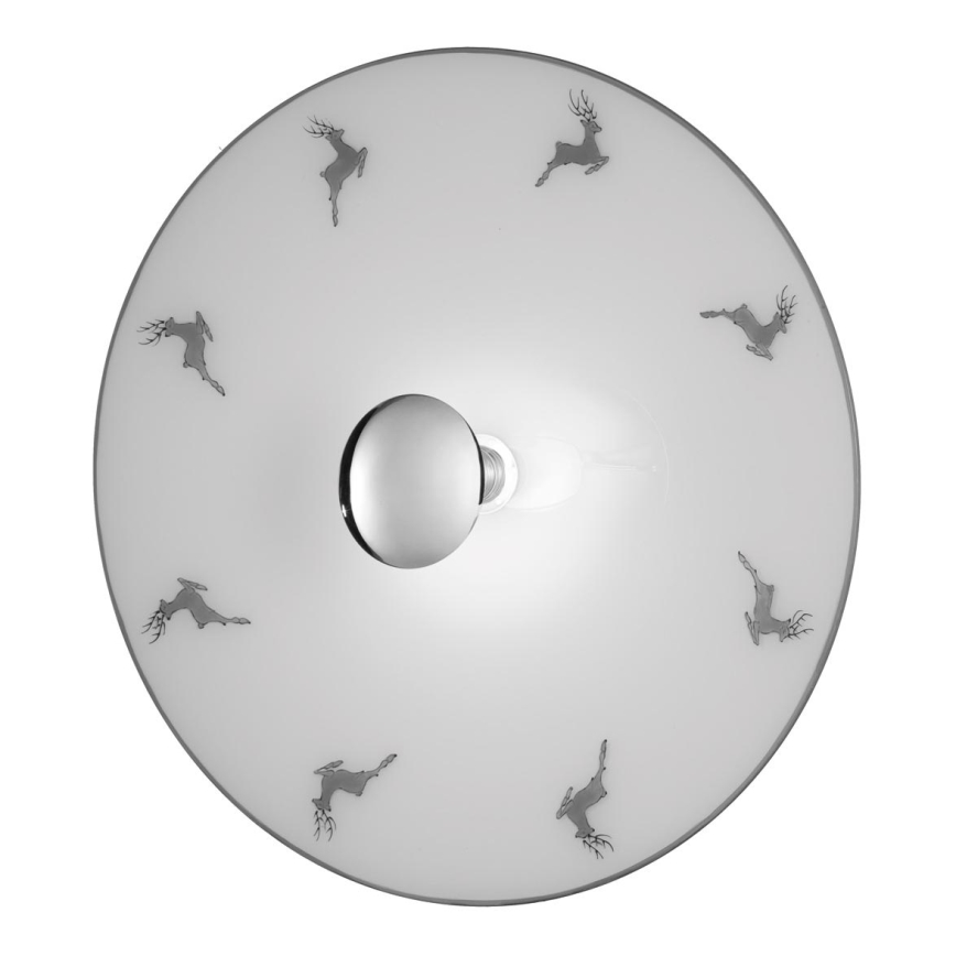 Kolarz A1353.61.XL.5.Gr.100 - Iluminação de parede NONNA 1xE27/100W/230V veado cinzento