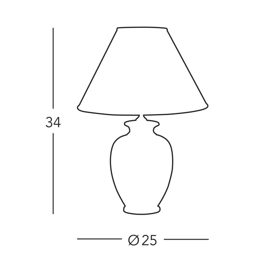 Kolarz A1354.71S - Candeeiro de mesa GIARDINO 1xE27/60W/230V diâmetro 25 cm