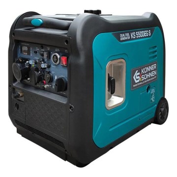 Könner & Söhnen 13046 - Gerador elétrico com inversor a gás e a gasolina KS 5500iEG S 5500W