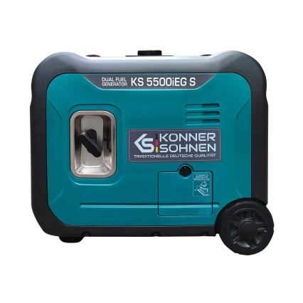 Könner & Söhnen 13046 - Gerador elétrico com inversor a gás e a gasolina KS 5500iEG S 5500W