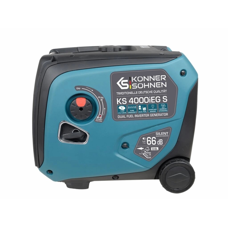 Könner & Söhnen 5106 - Gerador elétrico com inversor a gás e a gasolina KS 4000iEG S 4000W