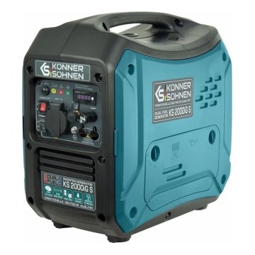 Könner & Söhnen KS7869 - Gerador elétrico com inversor a gás e a gasolina KS 2000iG S 2000W