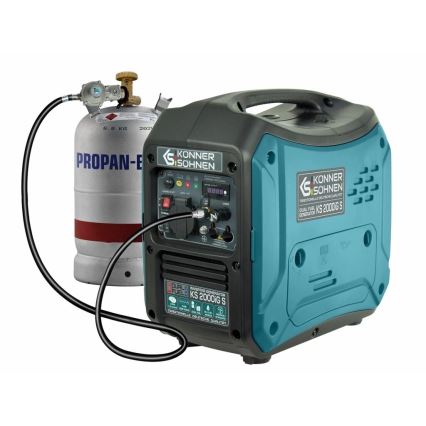 Könner & Söhnen KS7869 - Gerador elétrico com inversor a gás e a gasolina KS 2000iG S 2000W