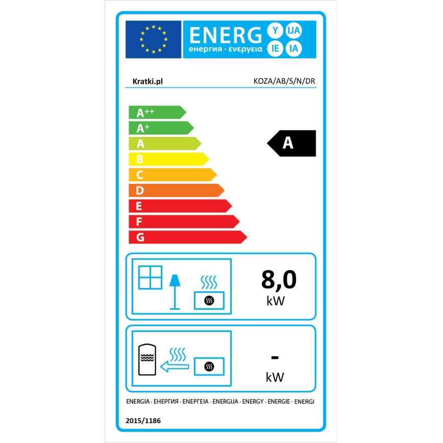 Kratki - Lareira de aço 8kW 150mm