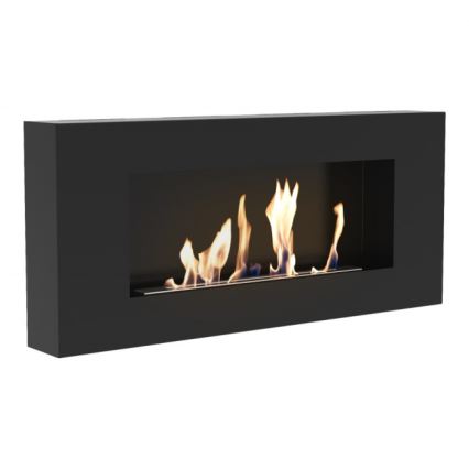 Kratki - Lareira de parede BIO 40x90 cm 1,5kW preto