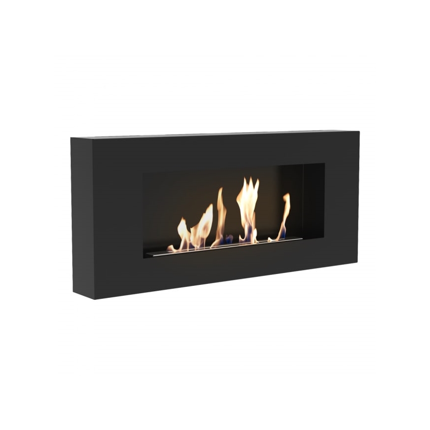 Kratki - Lareira de parede BIO 40x90 cm 1,5kW preto