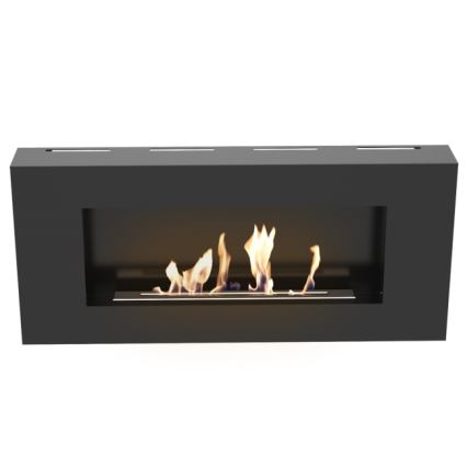 Kratki - Lareira de parede BIO 40x90 cm 1,5kW preto