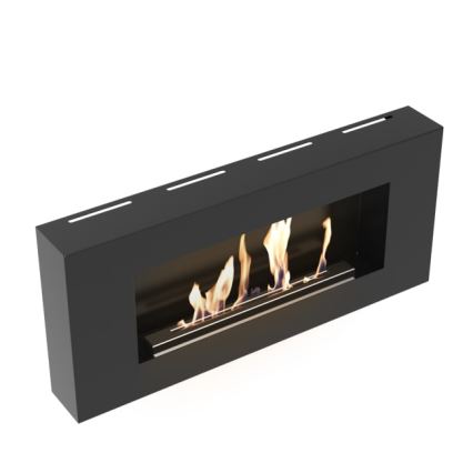 Kratki - Lareira de parede BIO 40x90 cm 1,5kW preto
