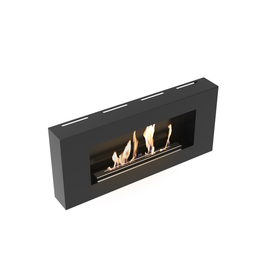 Kratki - Lareira de parede BIO 40x90 cm 1,5kW preto