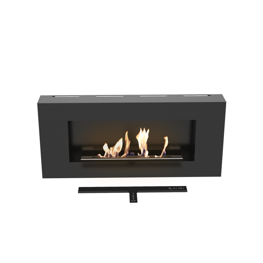 Kratki - Lareira de parede BIO 40x90 cm 1,5kW preto