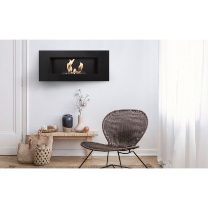 Kratki - Lareira incorporada BIO 40x90 cm 2kW preto