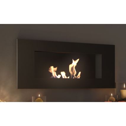 Kratki - Lareira incorporada BIO 40x90 cm 2kW preto