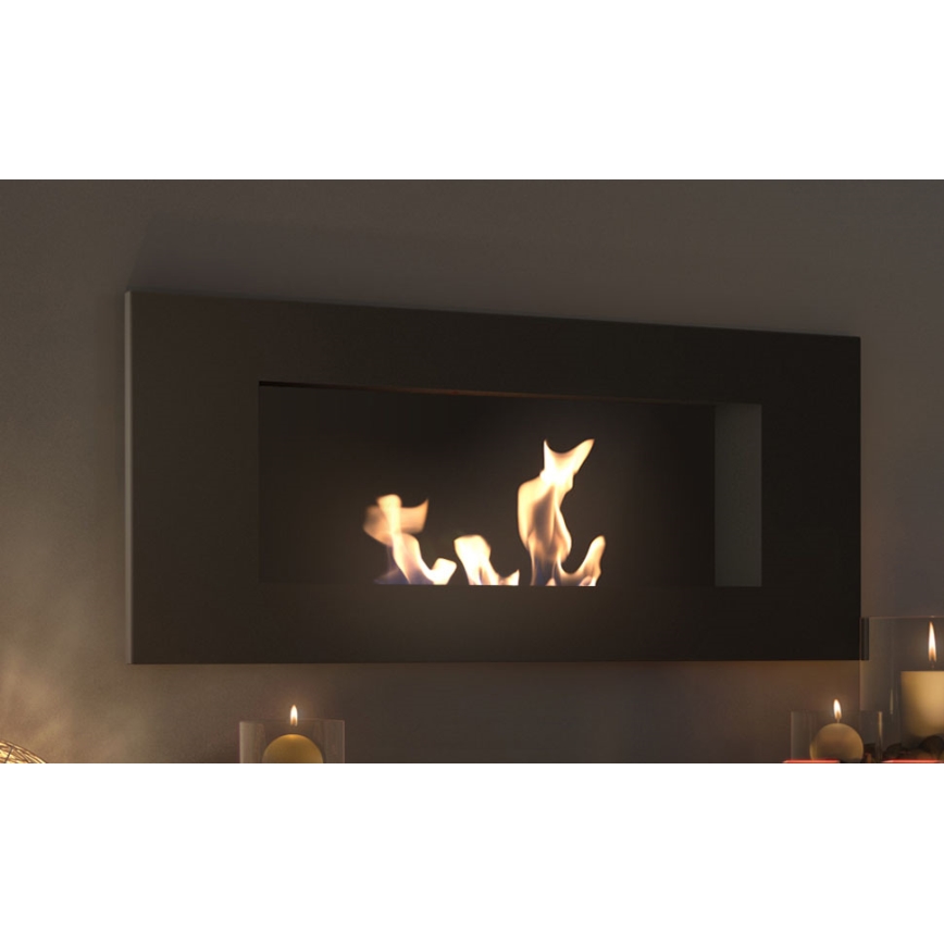 Kratki - Lareira incorporada BIO 40x90 cm 2kW preto