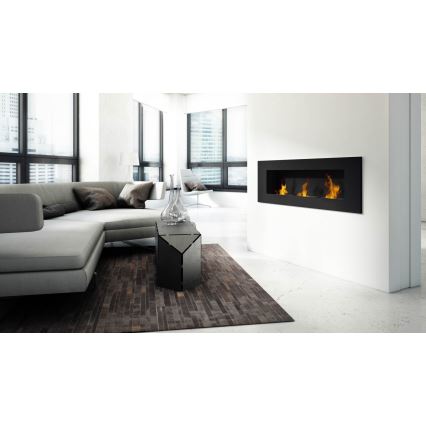 Kratki - Lareira incorporada BIO 40x120 cm 3x1,1kW preto